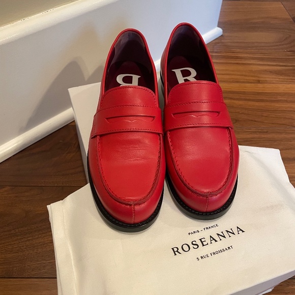 Roseanna Moc Loafers Rouge Sz37 - Picture 13 of 16